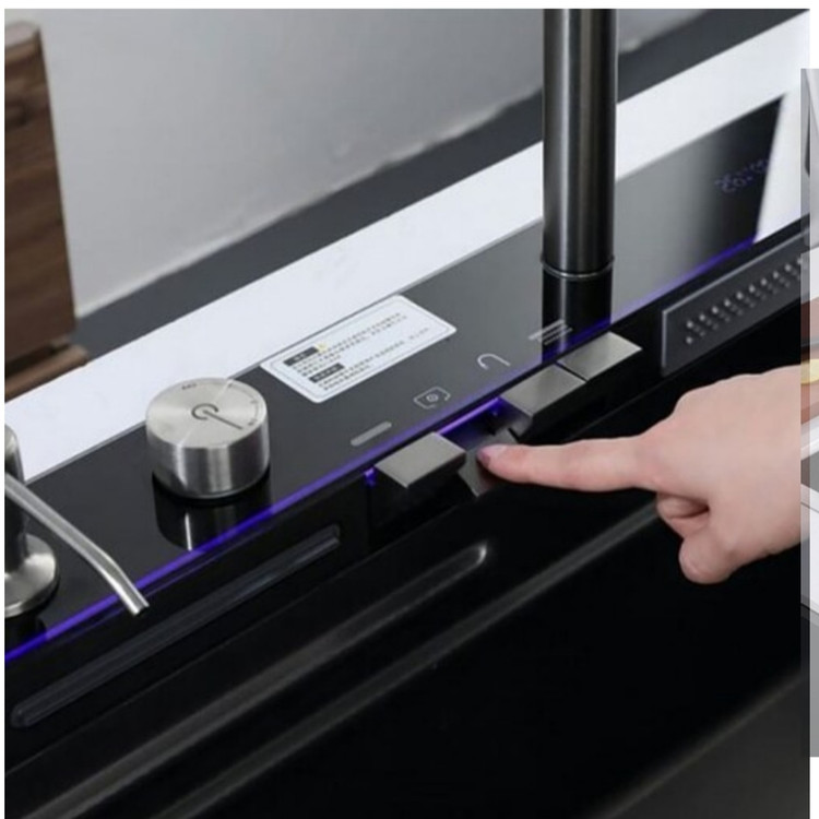 سینک ظرفشویی آبشاری 5 کلید مدل لانه زنبوری sus304 گرید A برند دیکالان