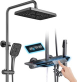 دوش حمام مدل پیانویی نمایشگر دار دیجیتال رنگ دودی برند دیکالان اصلی