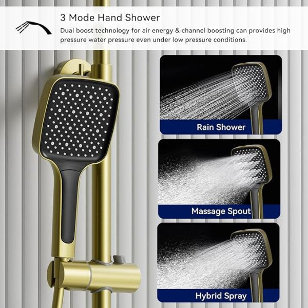 دوش حمام مدل پیانویی نمایشگر دار دیجیتال رنگ دودی برند دیکالان اصلی