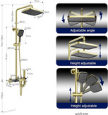 دوش حمام مدل پیانویی نمایشگر دار دیجیتال رنگ دودی برند دیکالان اصلی