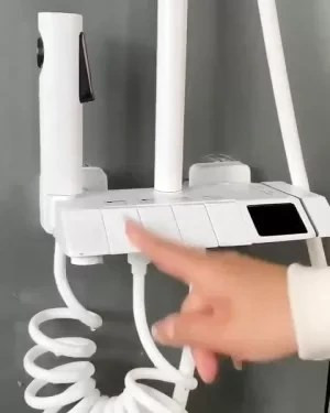 دوش حمام مدل پیانویی نمایشگردار دما تمام برنج _ برند هایشنگ اصلی کد 8099