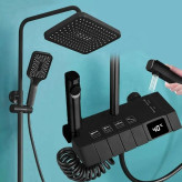 دوش حمام مدل پیانویی نمایشگردار دما تمام برنج _ برند هایشنگ اصلی کد 8099