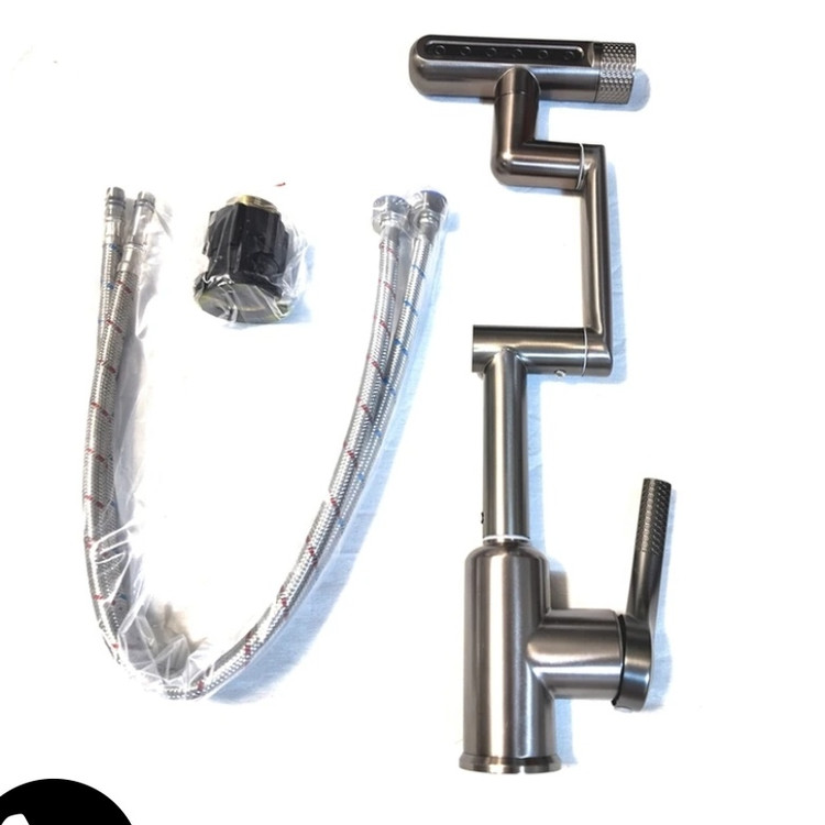 قطعا ت شیر روشویی برند هوادیائو 360 درجه مدل چهار حالته رنگ دودی