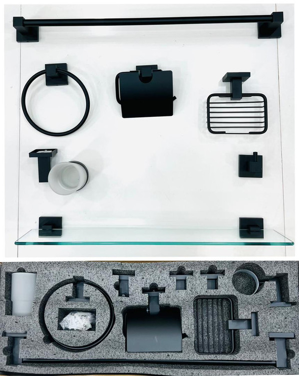 قفسه حمام استیل 304 ضد زنگ و ضد رسوب برند هایشنگ رنگ دودی