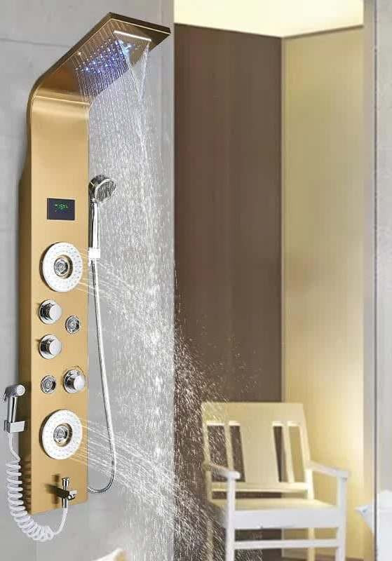 پنل دوش حمام ماساژور دار هوشمند برند پینگ مدل ابشاری دیجیتالی