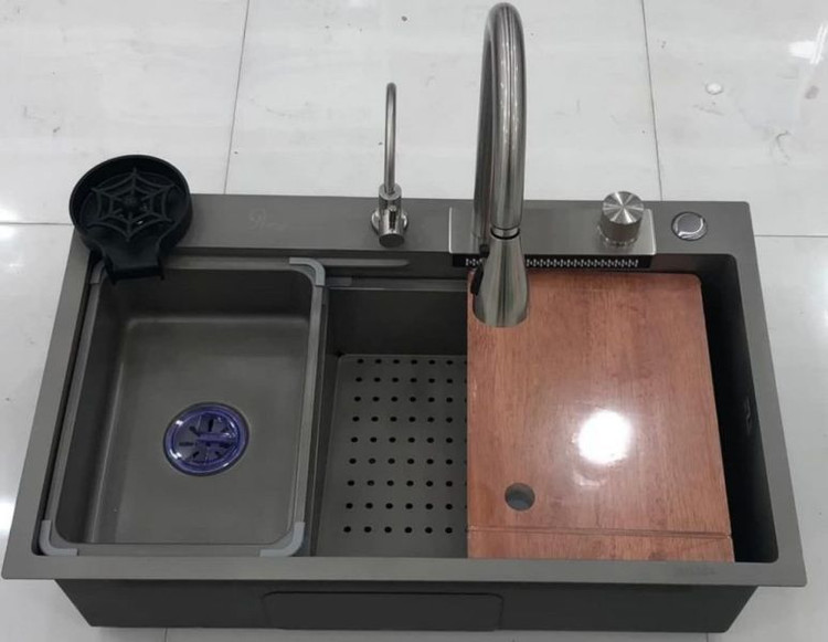 ۱. تصویر سینک ظرفشویی آبشاری هوادیائو ۷۵ سانت