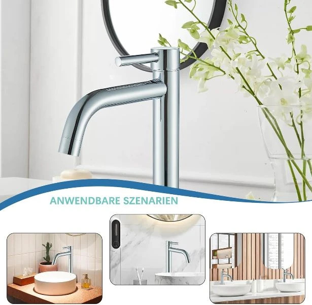 شیر روشویی پایه بلند BRIMIX | انتخابی لوکس برای حمام مدرن