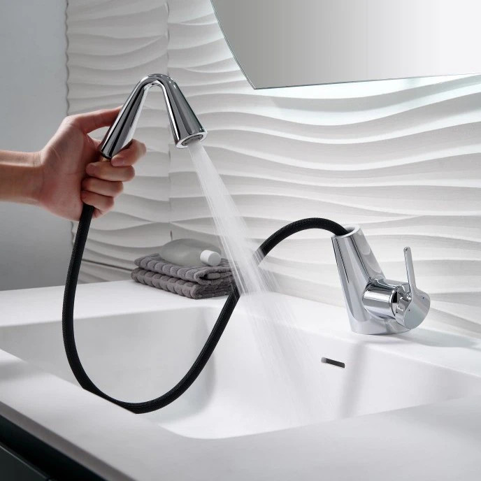 شیر روشویی شاوری مدل HS546 | طراحی کشیدنی با قابلیت چرخش ۳۶۰ درجه