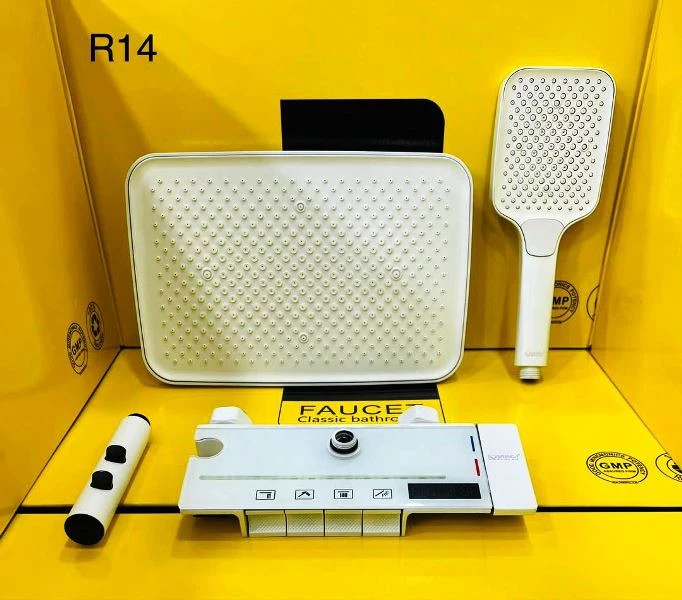 دوش حمام لوکس پیانویی دیجیتال با نمایشگر دما Valencia | آرامش سفید