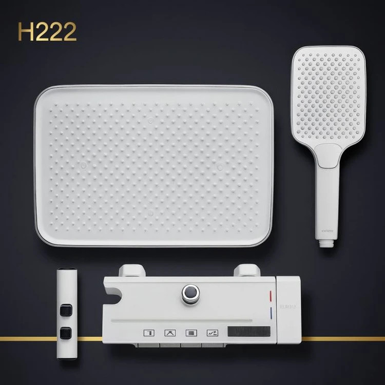 دوش حمام لوکس پیانویی دیجیتال با نمایشگر دما Valencia | آرامش سفید