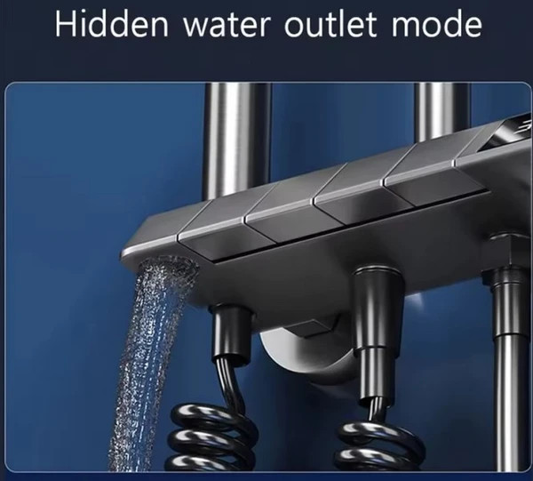 دوش حمام پیانویی نمایشگردار دیجیتال SAN MARINO مدل 0003G – لوکس و حرفهای با رنگ دودی