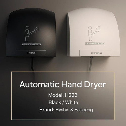 دست خشککن مدل TurboDry 1800W برند Hyshinخشک کردن سریع و بهداشتی بدون تماس دست